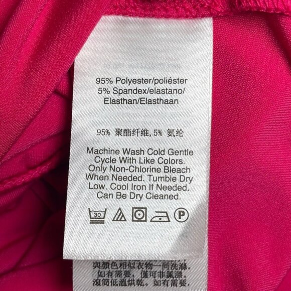 DKNY Fuchsia Wrap Blouse sz L - Picture 4 of 4